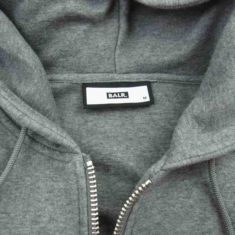 ボーラー Q Series Straight Zip Thru Hoodie ジップアップ ロゴ メタル プレート パーカー グレー系 M【美品】【中古】