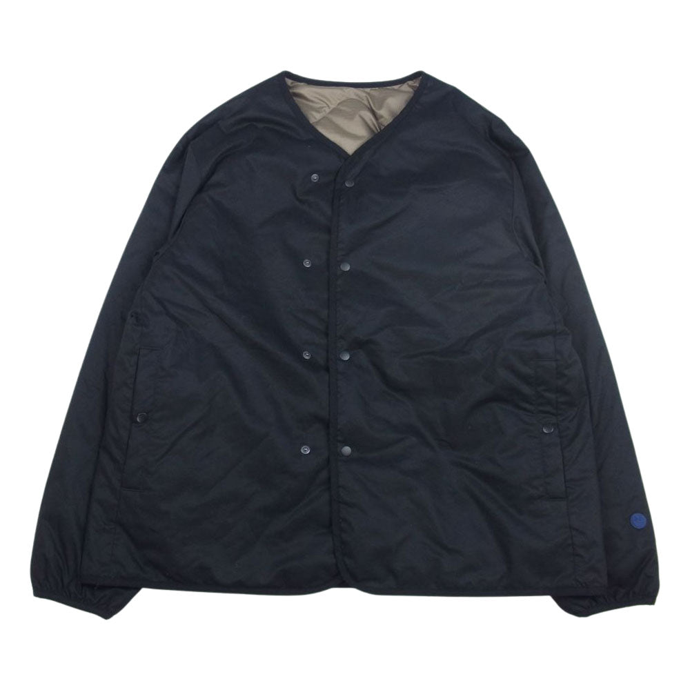 nanamica ナナミカ 21AW SUAF192 Reversible Down Cardigan リップストップ リバーシブル カーディガン ダウンジャケット ブラック系 カーキ系 S【中古】