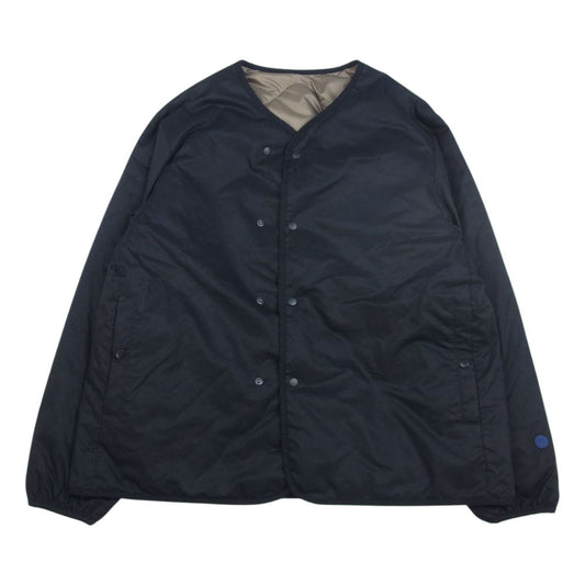 nanamica ナナミカ 21AW SUAF192 Reversible Down Cardigan リップストップ リバーシブル カーディガン ダウンジャケット ブラック系 カーキ系 S【中古】