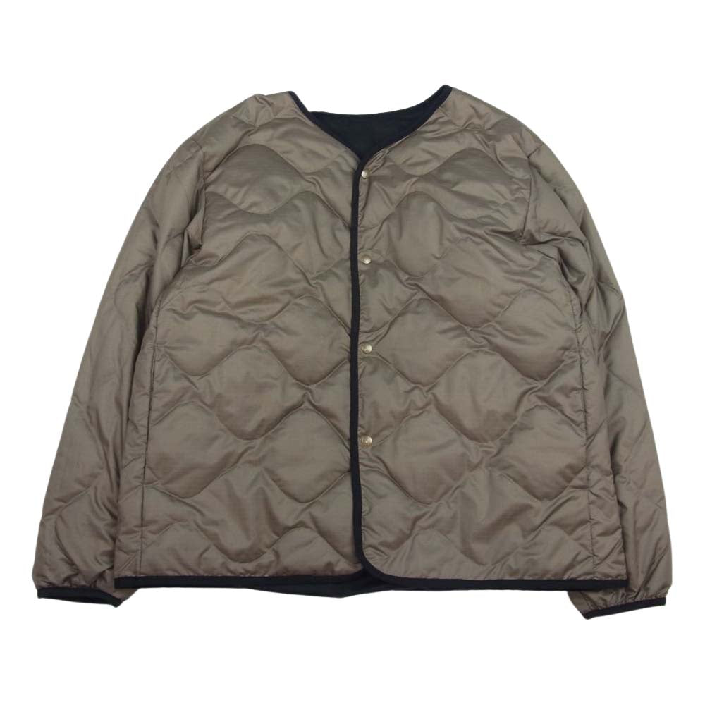 nanamica ナナミカ 21AW SUAF192 Reversible Down Cardigan リップストップ リバーシブル カーディガン ダウンジャケット ブラック系 カーキ系 S【中古】