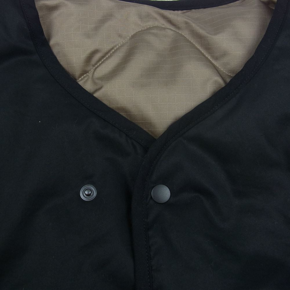 nanamica ナナミカ 21AW SUAF192 Reversible Down Cardigan リップストップ リバーシブル カーディガン ダウンジャケット ブラック系 カーキ系 S【中古】