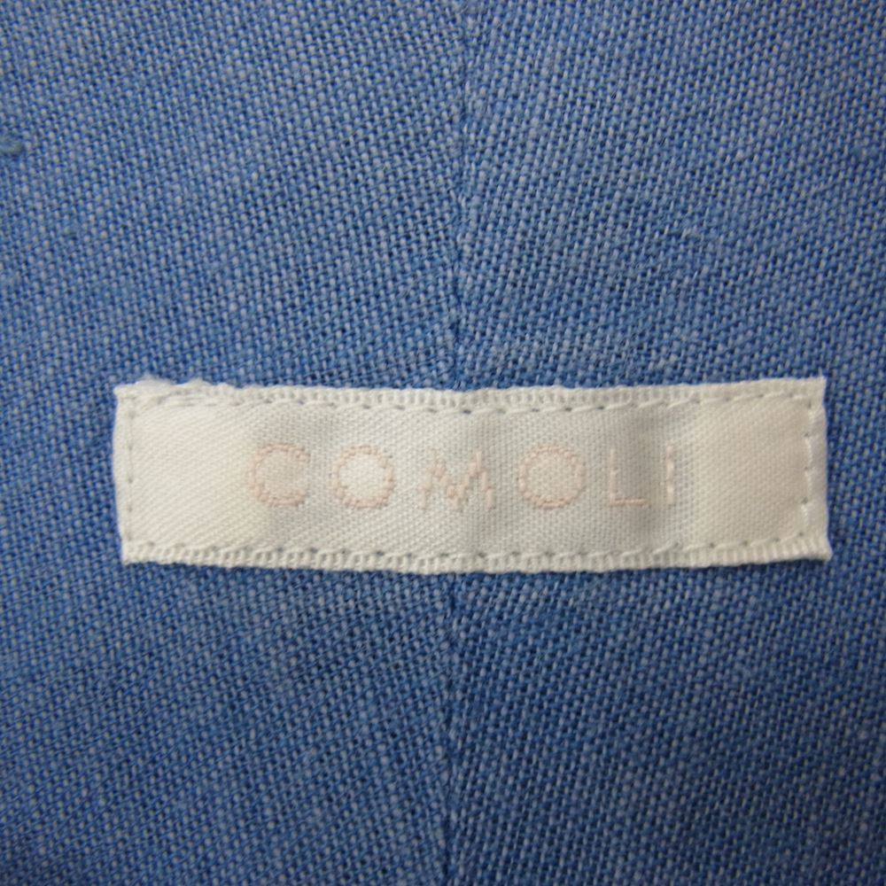 COMOLI コモリ 101-02002 ベタシャン 長袖 シャツ ブルー系 2【中古】