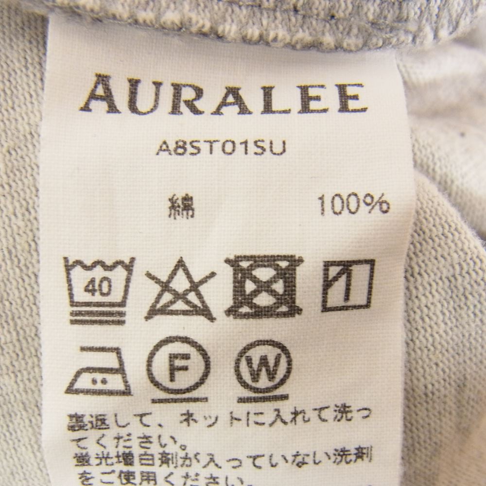 AURALEE オーラリー A8STO1SU STAND-UP TEE スタンドアップ 半袖 Tシャツ グレー系 4【中古】