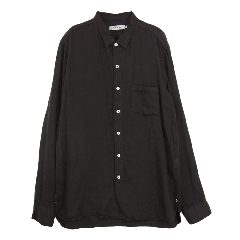 nonnative ノンネイティブ DWELLER B.D. SHIRT ドゥエラー 長袖 シャツ ブラック系 2【中古】