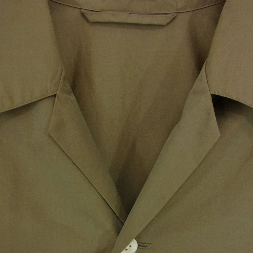 AURALEE オーラリー A7SJ03SC FINX SILK CHAMBRAY SHIRTS JACKET フィンク スシルク シャンブレー シャツ ジャケット カーキ系 4【美品】【中古】