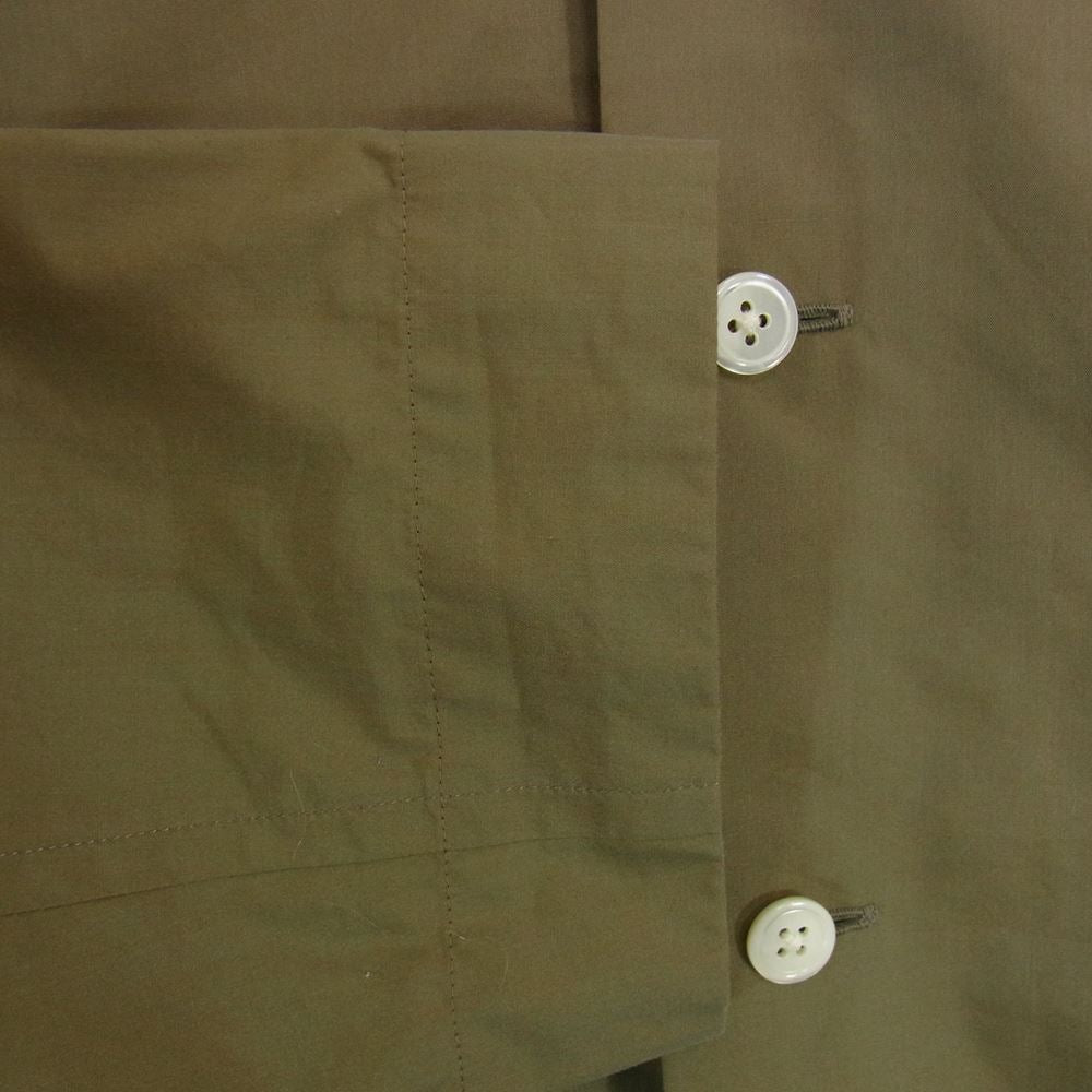 AURALEE オーラリー A7SJ03SC FINX SILK CHAMBRAY SHIRTS JACKET フィンク スシルク シャンブレー シャツ ジャケット カーキ系 4【美品】【中古】