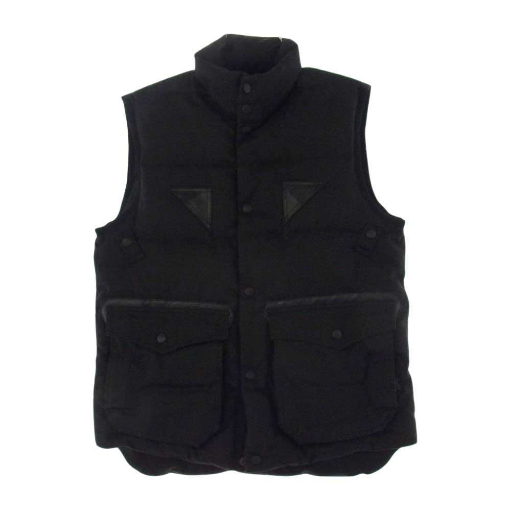 LOST CONTROL ロストコントロール L10W4-4005 DOWN VEST レザー切替 ダウンベスト ブラック系 2【中古】
