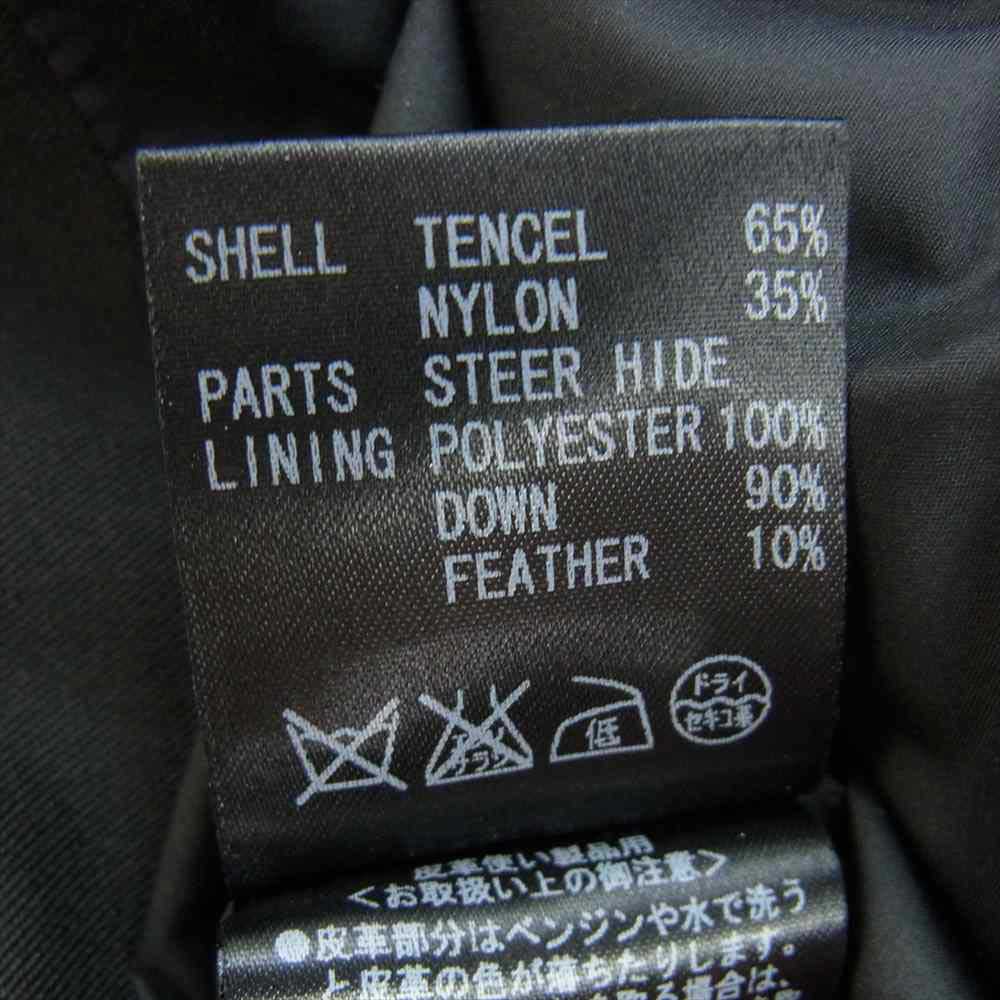 LOST CONTROL ロストコントロール L10W4-4005 DOWN VEST レザー切替 ダウンベスト ブラック系 2【中古】