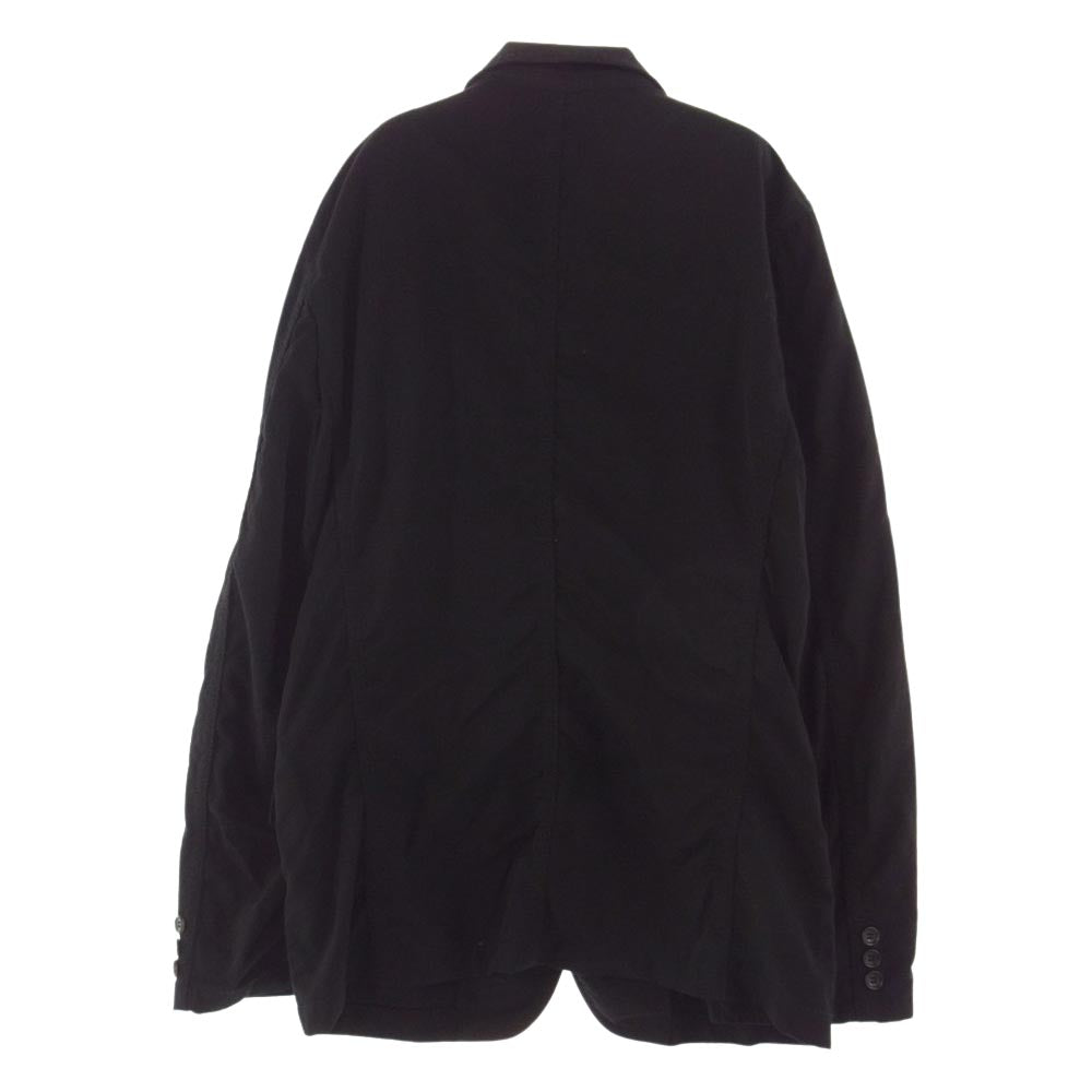 COMME des GARCONS HOMME コムデギャルソンオム HO-J070 AD2004 パッカリング 2B 裏地ストライプ テーラードジャケット ブラック系 S【中古】