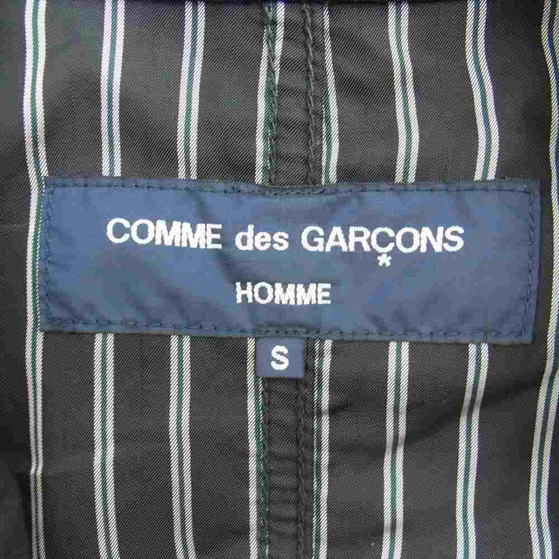 COMME des GARCONS HOMME コムデギャルソンオム HO-J070 AD2004 パッカリング 2B 裏地ストライプ テーラードジャケット ブラック系 S【中古】
