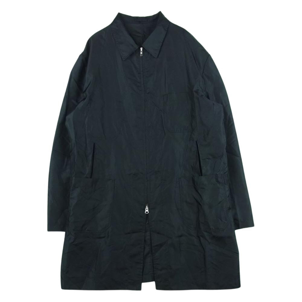 Yohji Yamamoto ヨウジヤマモト MX-J18-600 Y's for men ワイズフォーメン 01SS ジップアップ ナイロン ロング シャツ コート ブラック系 3【中古】