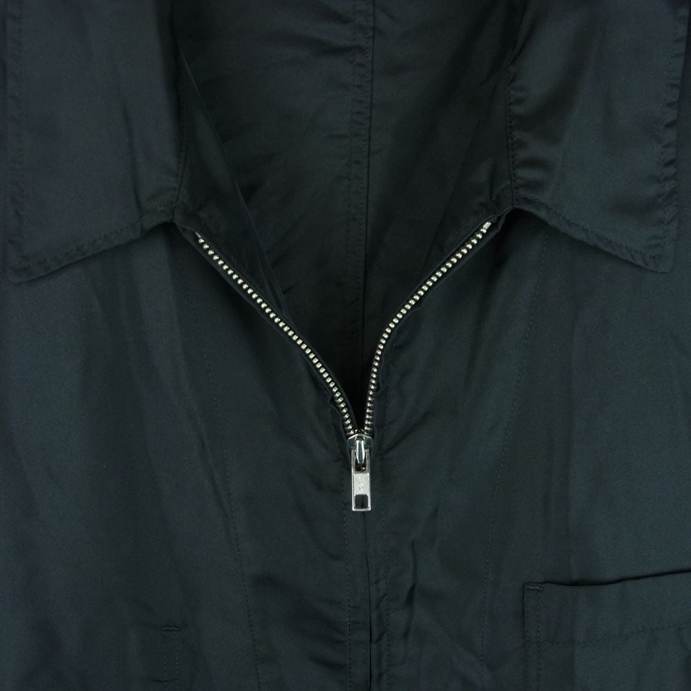 Yohji Yamamoto ヨウジヤマモト MX-J18-600 Y's for men ワイズフォーメン 01SS ジップアップ ナイロン ロング シャツ コート ブラック系 3【中古】