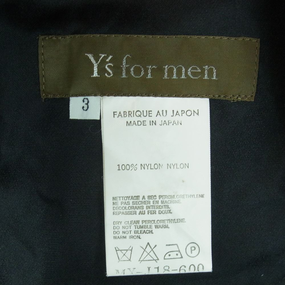 Yohji Yamamoto ヨウジヤマモト MX-J18-600 Y's for men ワイズフォーメン 01SS ジップアップ ナイロン ロング シャツ コート ブラック系 3【中古】