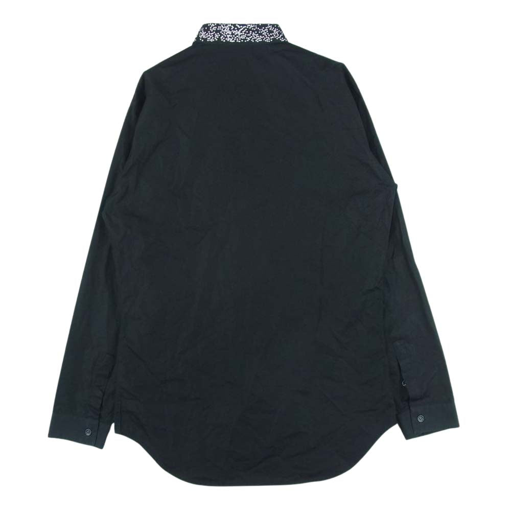 DIOR HOMME ディオールオム 433C529G7380 襟スタッズ 長袖 ドレス シャツ コットン イタリア製 ブラック系 38【中古】