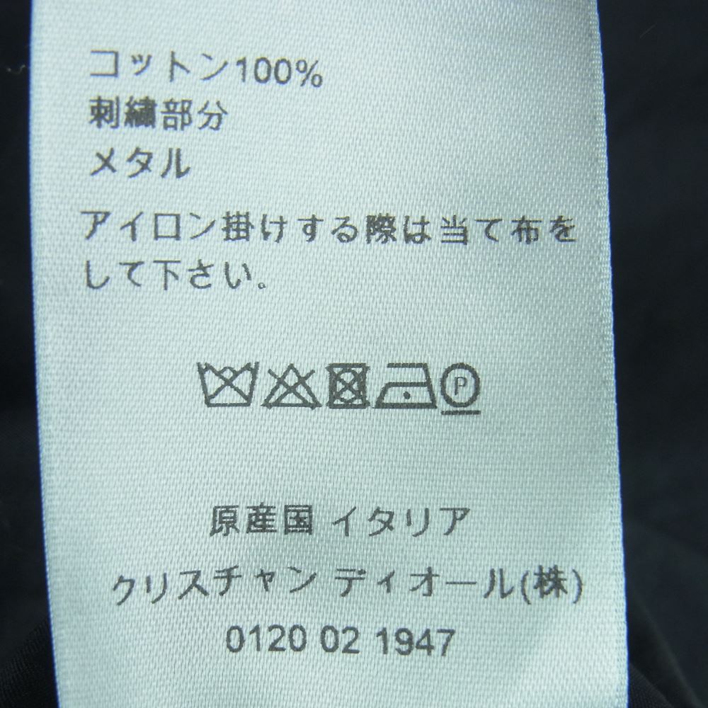 DIOR HOMME ディオールオム 433C529G7380 襟スタッズ 長袖 ドレス シャツ コットン イタリア製 ブラック系 38【中古】