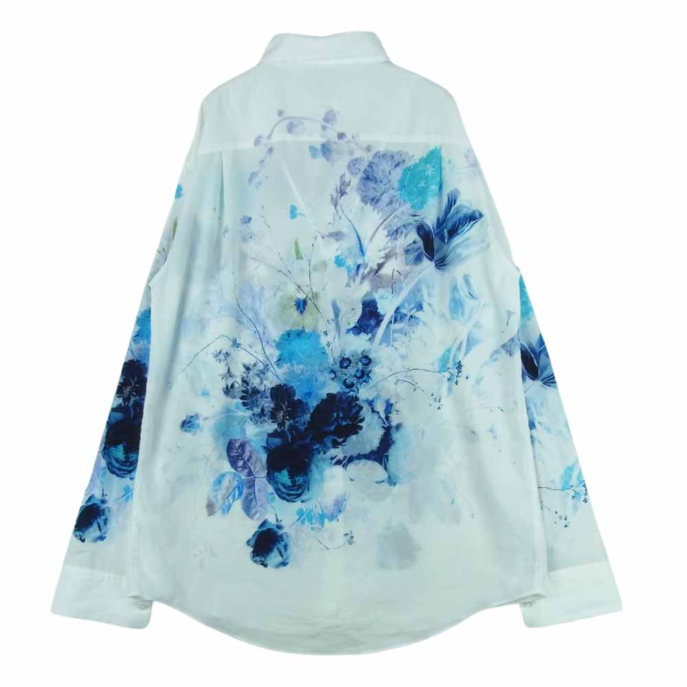 LAD MUSICIAN ラッドミュージシャン 19SS 2119-115 DECHINE INKJET FLOWER フラワー総柄 長袖 シャツ ホワイト系 46【中古】