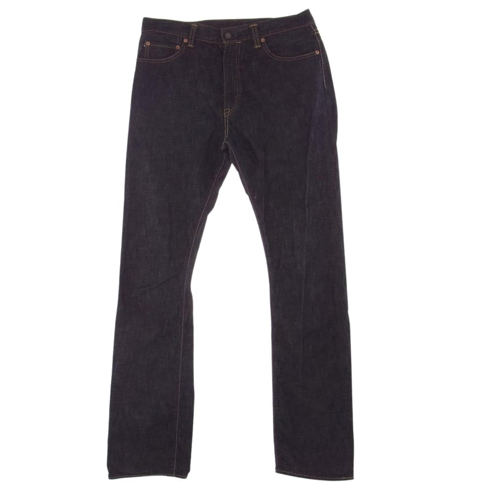 MOMOTARO JEANS 桃太郎ジーンズ G114-MZ 銅丹 10oz 特濃 セルビッチ スリム テーパード ジップフライ デニム パンツ ブラック系 W34【中古】