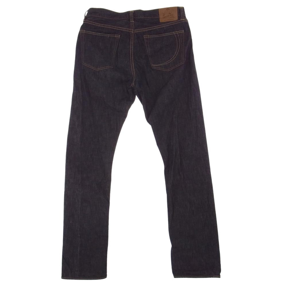 MOMOTARO JEANS 桃太郎ジーンズ G114-MZ 銅丹 10oz 特濃 セルビッチ スリム テーパード ジップフライ デニム パンツ ブラック系 W34【中古】