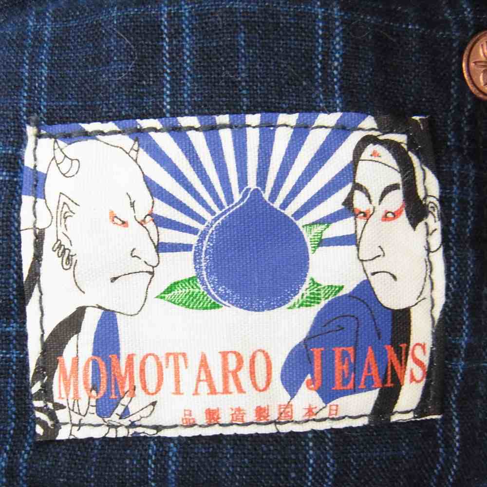 MOMOTARO JEANS 桃太郎ジーンズ G114-MZ 銅丹 10oz 特濃 セルビッチ スリム テーパード ジップフライ デニム パンツ ブラック系 W34【中古】