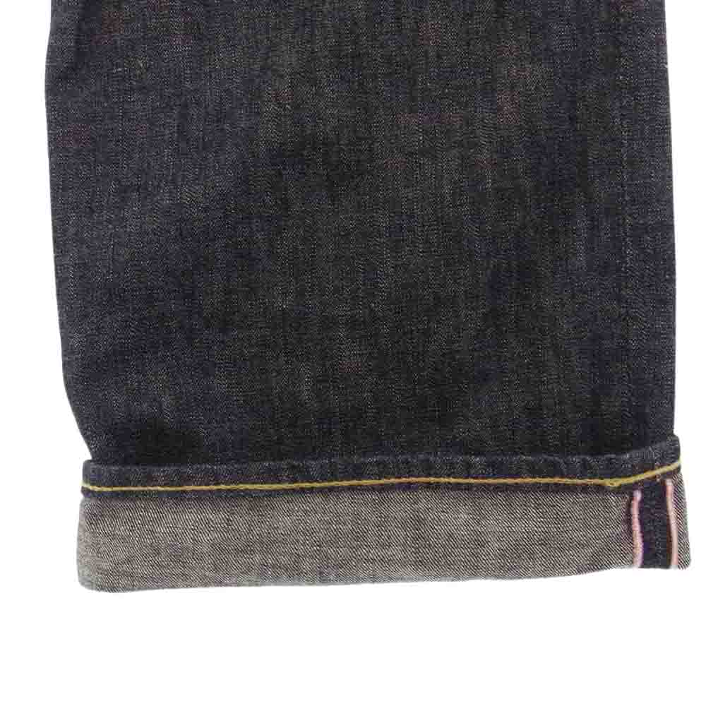 MOMOTARO JEANS 桃太郎ジーンズ G114-MZ 銅丹 10oz 特濃 セルビッチ スリム テーパード ジップフライ デニム パンツ ブラック系 W34【中古】