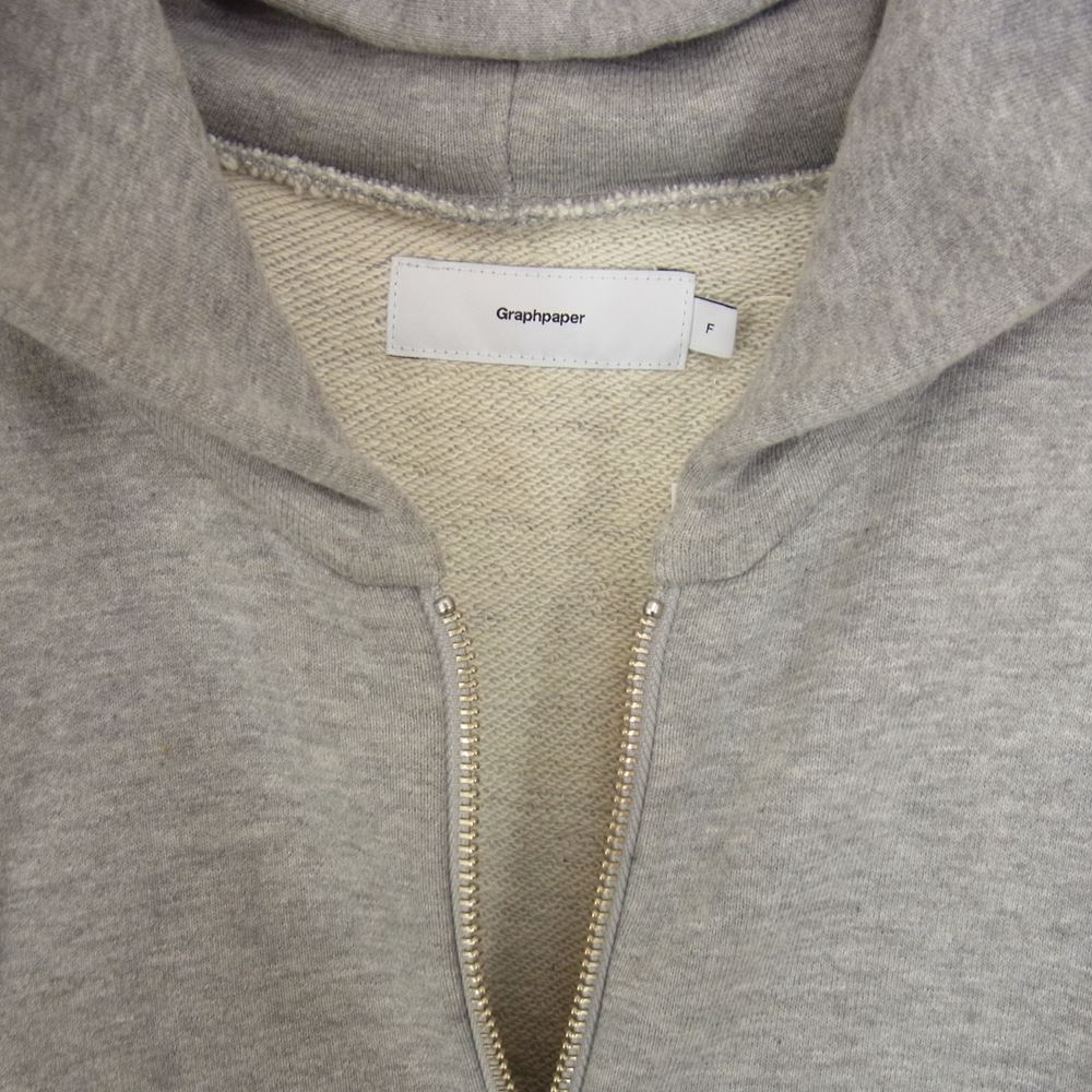 GRAPHPAPER グラフペーパー GU181-40092B LOOPWHEELER Zip Parka ループウィラー ジップ パーカー グレー系 F【中古】