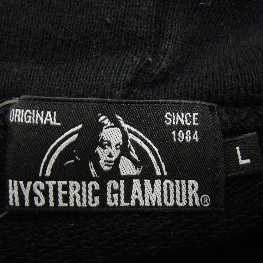 HYSTERIC GLAMOUR ヒステリックグラマー  02183CF13  CUTS TM パーカー ブラック系 L【中古】