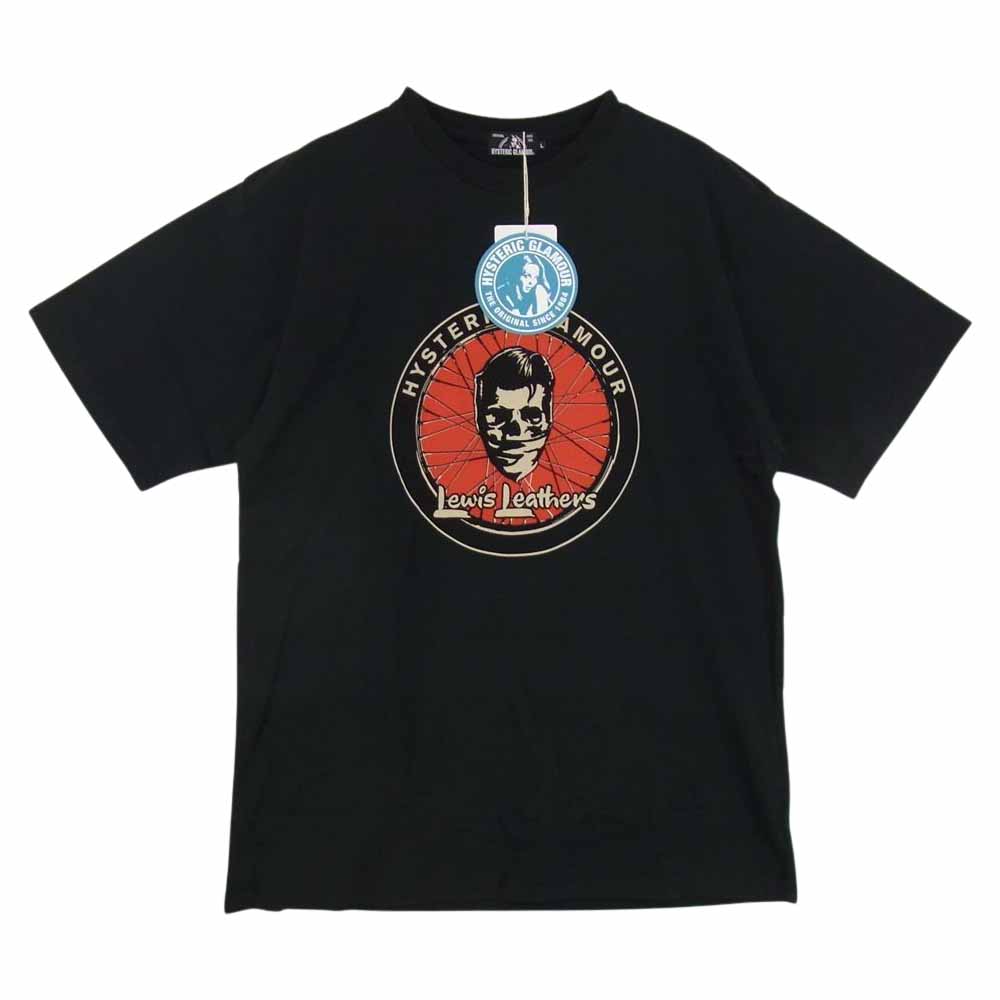 HYSTERIC GLAMOUR ヒステリックグラマー 02212CT20 × Lewis Leathers ルイスレザー ROCKERS ロッカーズ Tシャツ ブラック系 L【極上美品】【中古】
