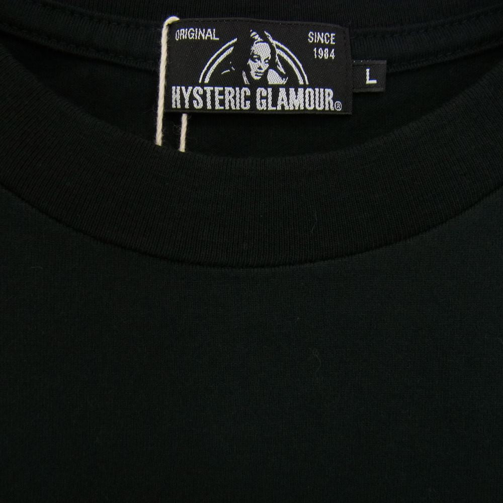 HYSTERIC GLAMOUR ヒステリックグラマー 02212CT20 × Lewis Leathers ルイスレザー ROCKERS ロッカーズ Tシャツ ブラック系 L【極上美品】【中古】