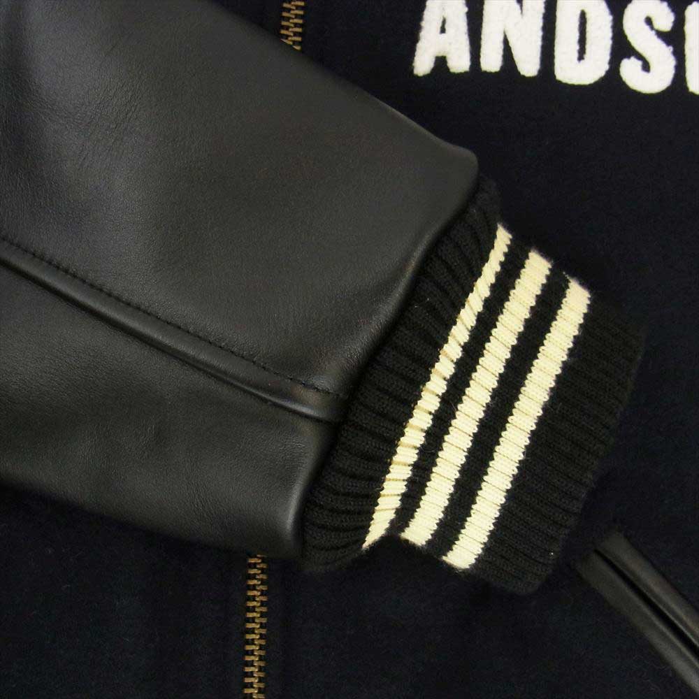 HYSTERIC GLAMOUR ヒステリックグラマー 20AW WDS-HYS-01 wind and sea ウィンダンシー スタジアム ジャケット スタジャン ブラック系 L【中古】