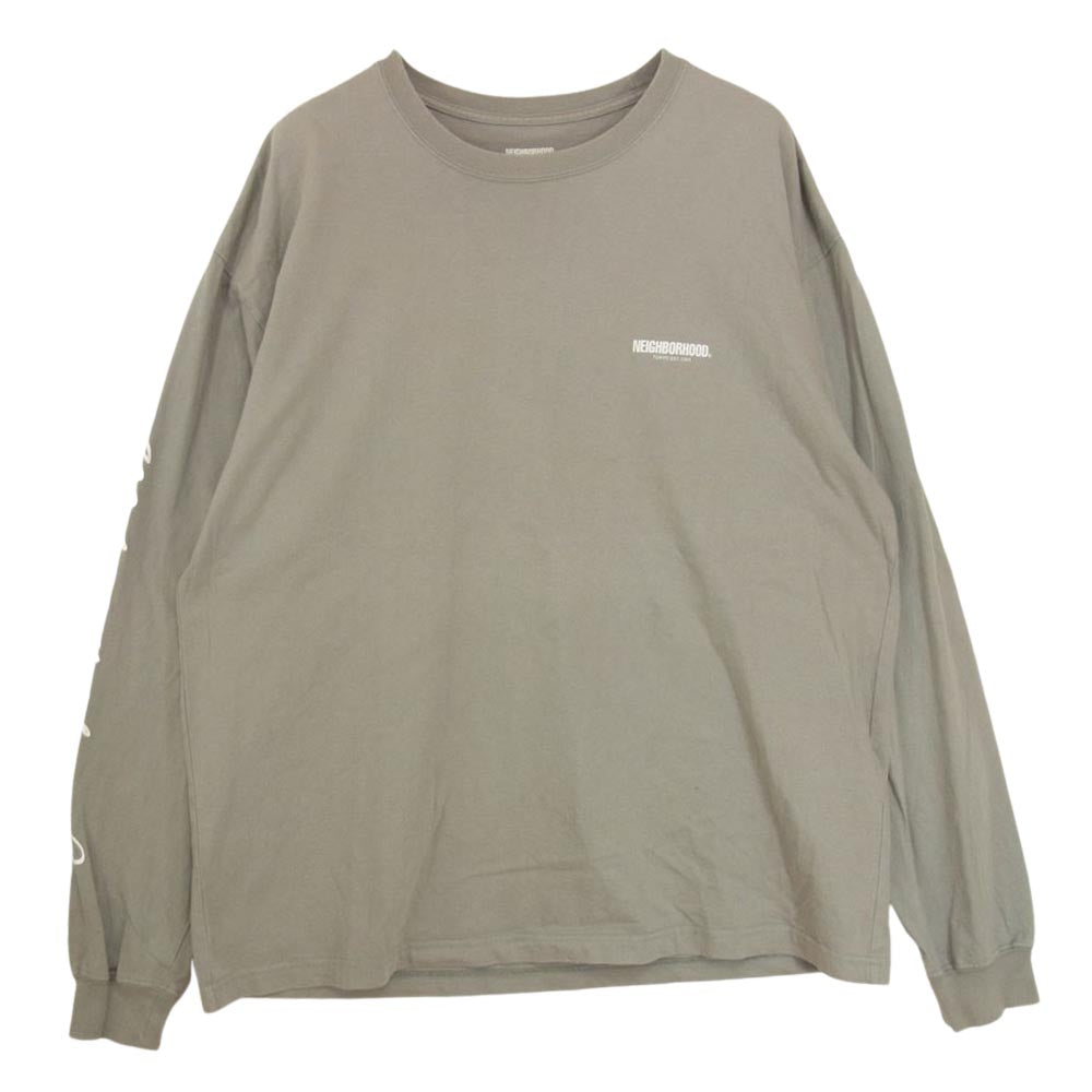 NEIGHBORHOOD ネイバーフッド 22SS 221PCNH-LT08 NH-8 / C-Tee L/S ハチドリ バード イラスト 長袖 Tシャツ グレー系 L【中古】