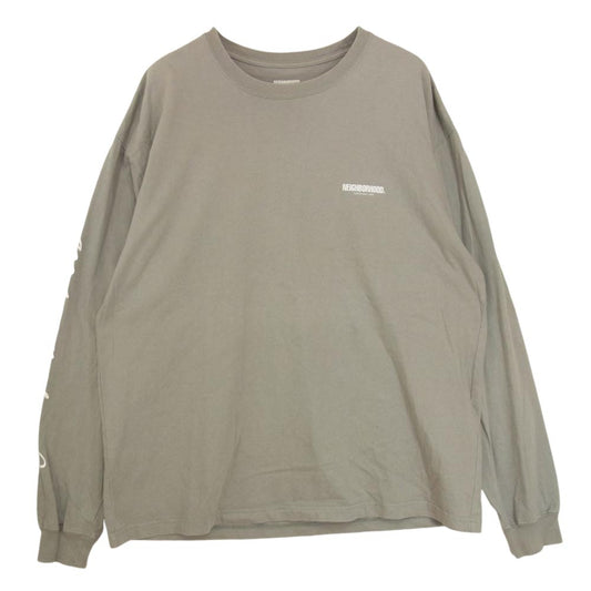 NEIGHBORHOOD ネイバーフッド 22SS 221PCNH-LT08 NH-8 / C-Tee L/S ハチドリ バード イラスト 長袖 Tシャツ グレー系 L【中古】