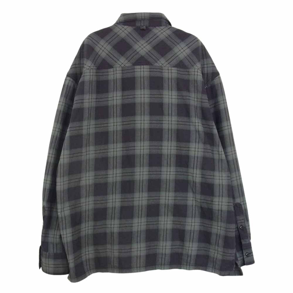 NEIGHBORHOOD ネイバーフッド 22AW 222ARNHSHM01 NEL CHECK SH LS ネル チェック 長袖 シャツ グレー系 M【中古】