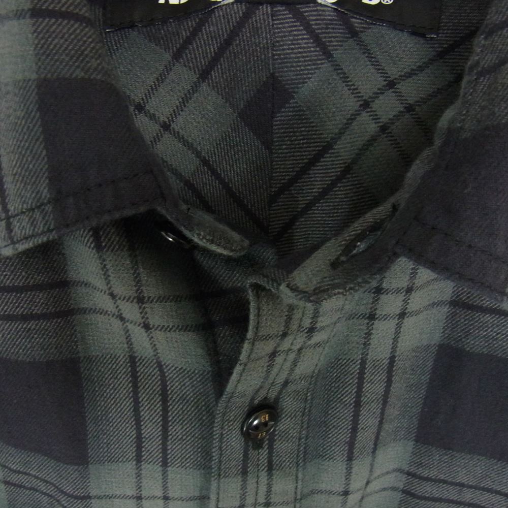 NEIGHBORHOOD ネイバーフッド 22AW 222ARNHSHM01 NEL CHECK SH LS ネル チェック 長袖 シャツ グレー系 M【中古】