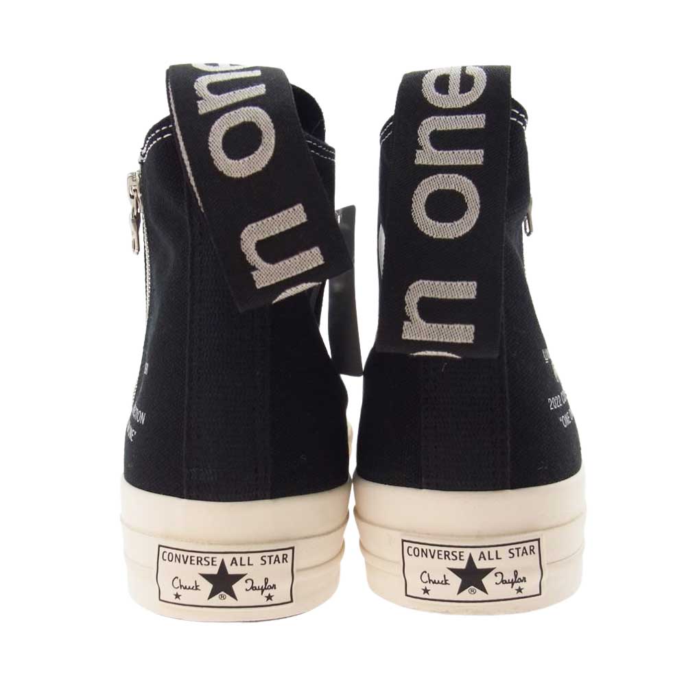CONVERSE コンバース 22AW 221ZUUCD-FWM01S ADDICT アディクト × UNDERCOVER アンダーカバー × WTAPS ダブルタップス CHUCK TAYLOR CANVAS UW Z HI サイドジップ チャックテイラー ハイカット ブラック系 27.5cm【新古品】【未使用】【中古】
