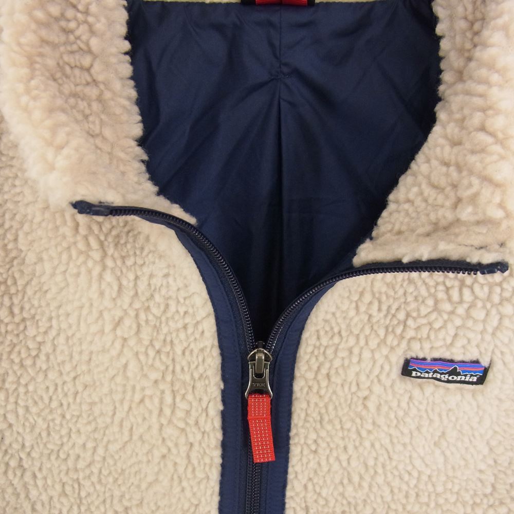 patagonia パタゴニア 20AW 65619 20年製 Kids Retro-X Vest キッズ レトロX フリース ベスト オフホワイト系 XL【中古】