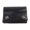 CHROME HEARTS クロムハーツ（原本無） 3FOLD 3フォールド スターボタン 三つ折り レザー ウォレット ブラック系【中古】