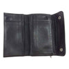 CHROME HEARTS クロムハーツ（原本有） WAVE WALLET クロスボールボタン ウェーブ レザー ウォレット 長財布 ブラック系【中古】