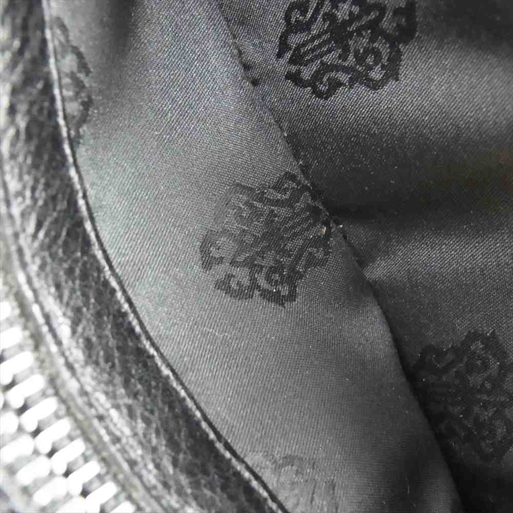 CHROME HEARTS クロムハーツ（原本有） WAVE WALLET クロスボールボタン ウェーブ レザー ウォレット 長財布 ブラック系【中古】