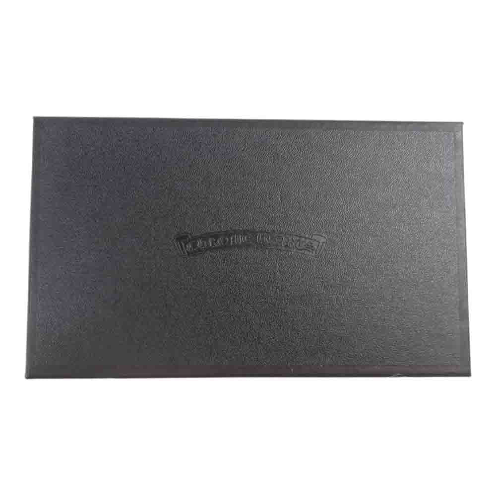 CHROME HEARTS クロムハーツ（原本有） WAVE WALLET クロスボールボタン ウェーブ レザー ウォレット 長財布 ブラック系【中古】