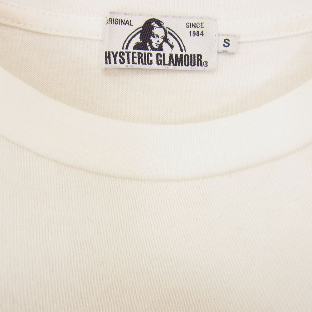 HYSTERIC GLAMOUR ヒステリックグラマー 02172CT24 FLAMING YOUTH プリント クルーネック 半袖 Tシャツ ホワイト系 S【中古】