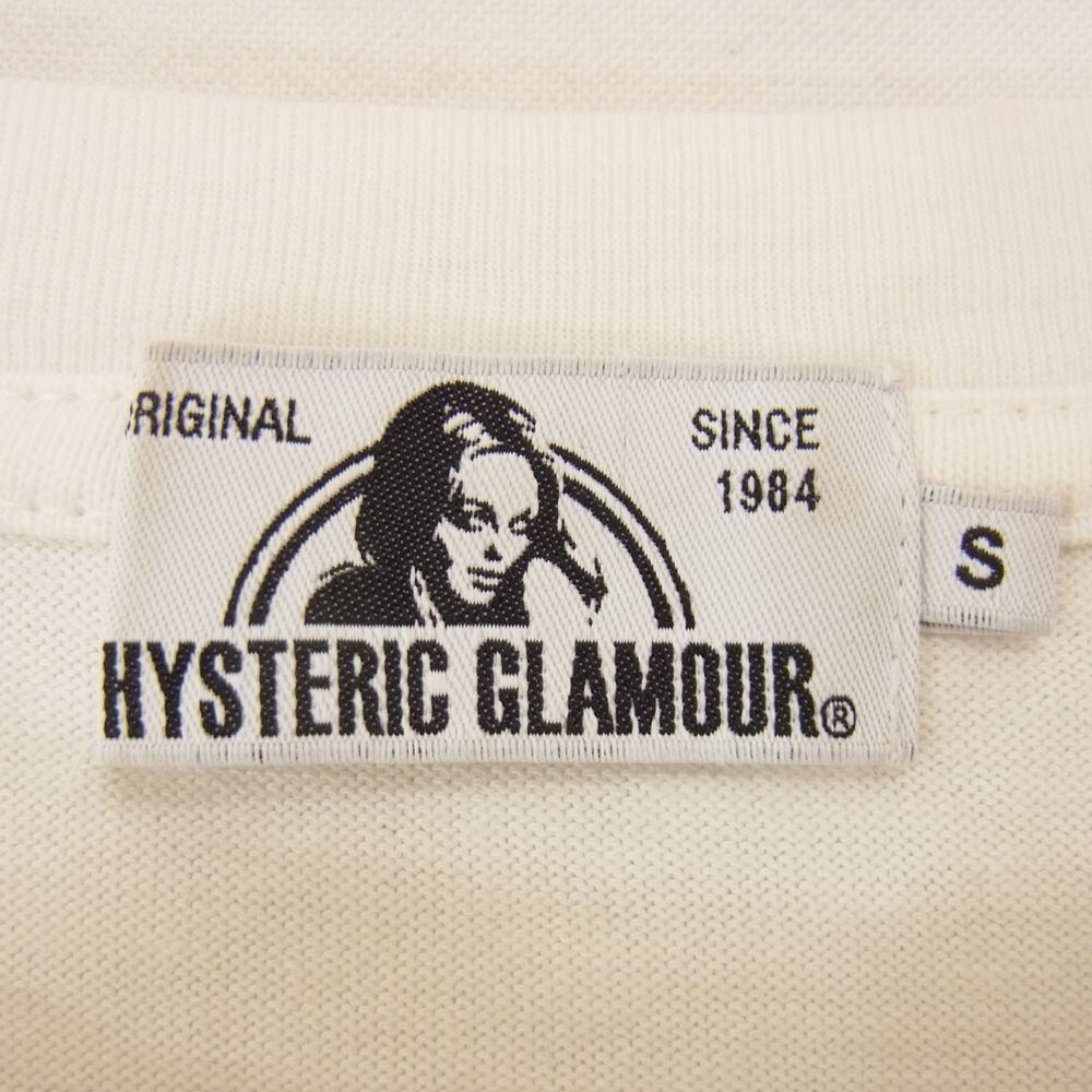 HYSTERIC GLAMOUR ヒステリックグラマー 02172CT24 FLAMING YOUTH プリント クルーネック 半袖 Tシャツ ホワイト系 S【中古】