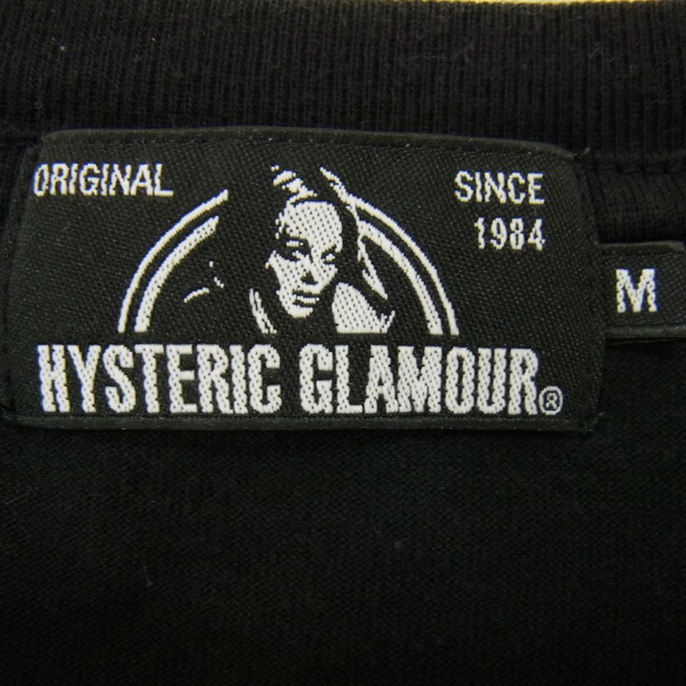 HYSTERIC GLAMOUR ヒステリックグラマー 0263CT21 BUNKER77 フォトプリント クルーネック 半袖 Tシャツ ブラック系 M【中古】