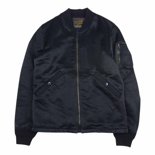 HYSTERIC GLAMOUR ヒステリックグラマー 0251AB03 バックロゴ刺繍 MA-1 ボンバージャケット ブラック系 S【中古】