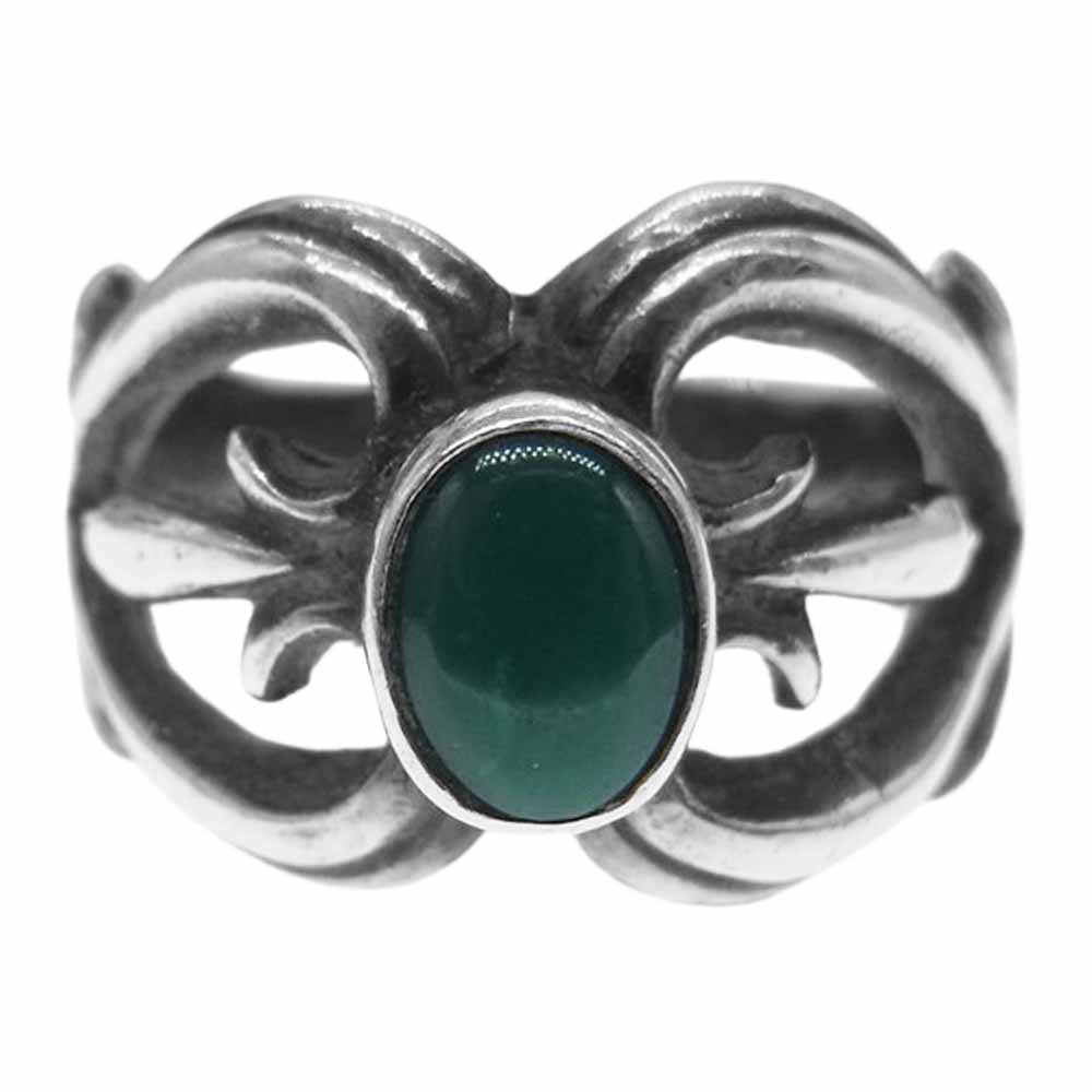 ニズムターコイズ グリーンストーン リング シルバー系 グリーン系【中古】