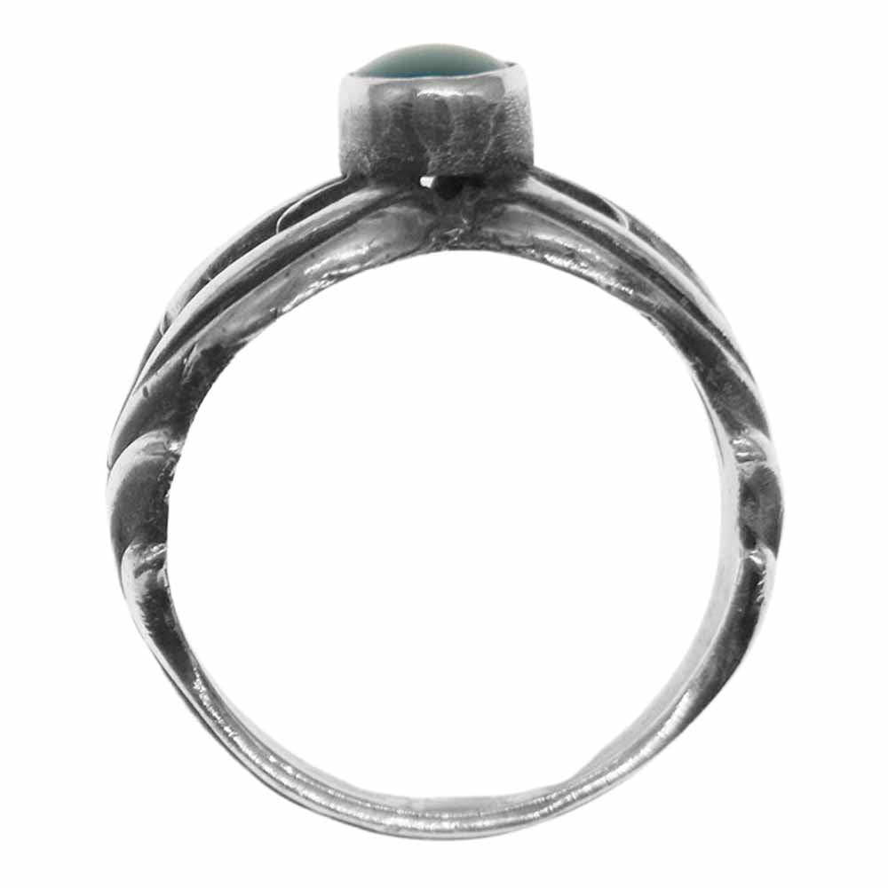 ニズムターコイズ グリーンストーン リング シルバー系 グリーン系【中古】
