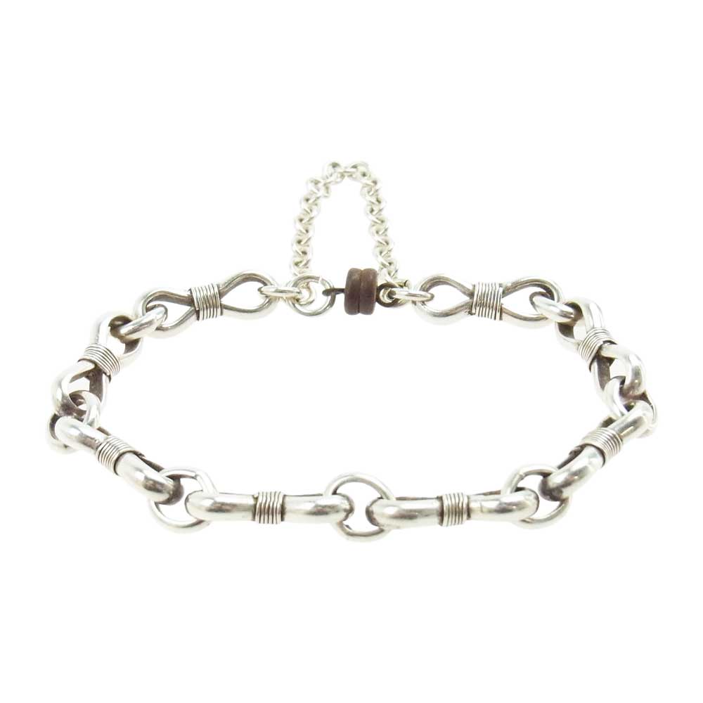 ニズムターコイズ ロープ ノット ブレスレット シルバー系【中古】