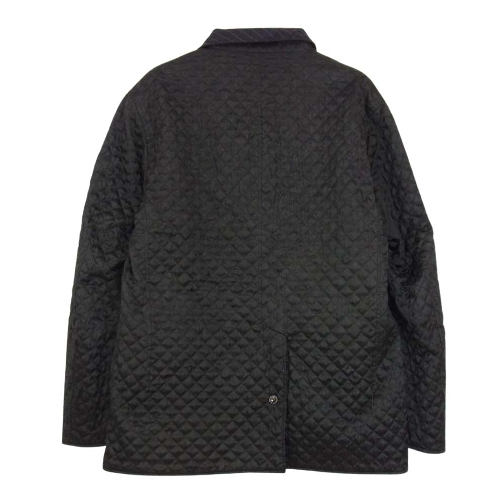 Engineered Garments エンジニアードガーメンツ 裏地サテン キルティング ストライプ テーラード ジャケット ネイビー系 XS【中古】