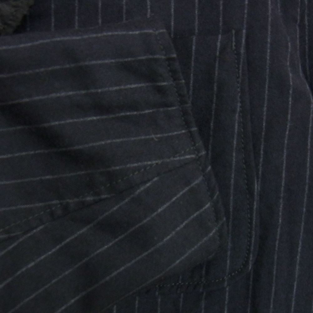 Engineered Garments エンジニアードガーメンツ 裏地サテン キルティング ストライプ テーラード ジャケット ネイビー系 XS【中古】