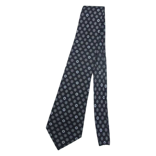 CHANEL シャネル イタリア製 シルク ココマーク ネクタイ ブラック系【中古】