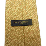 LOUIS VUITTON ルイ・ヴィトン イタリア製 シルク ロゴ ネクタイ イエロー イエロー系【中古】